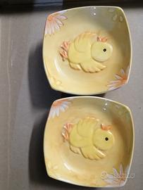 piattini decorati con pulcino