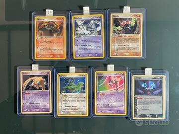 Lotto 7 carte Pokemon set EX Deoxys