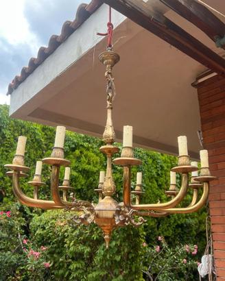 Lampadario in ottone