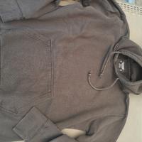 felpa uomo nera con cappuccio e tascone TG Xl 