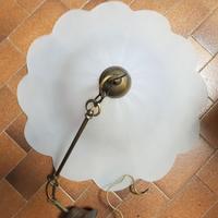 Lampadario in vetro opaco come nuovo