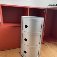 Comodini Kartell - 3 cassetti - grigio