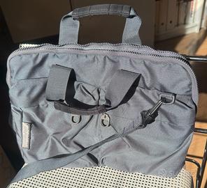 cartella in tessuto Mandarina Duck grigio/acciaio