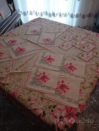 PRIMAVERILE  SET TOVAGLIA TONDA + CENTRINI 