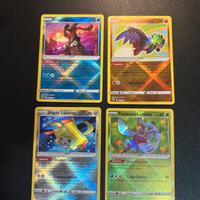 Lotto 4 carte pokemon holo lucenti italiane nm