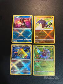 Lotto 4 carte pokemon holo lucenti italiane nm