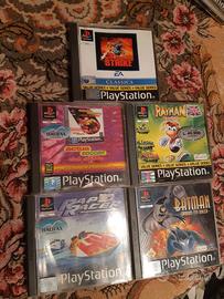 giochi ps1, batman, rayman, rapid racer, strike...