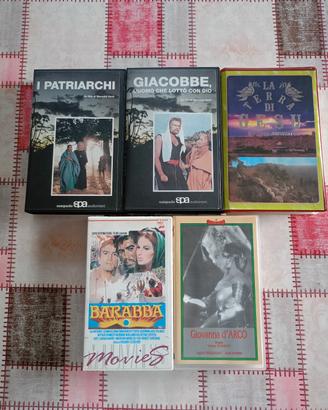Lotto 5 VHS film religiosi vintage