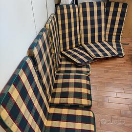 Sei cuscini per poltrone da esterno Pircher