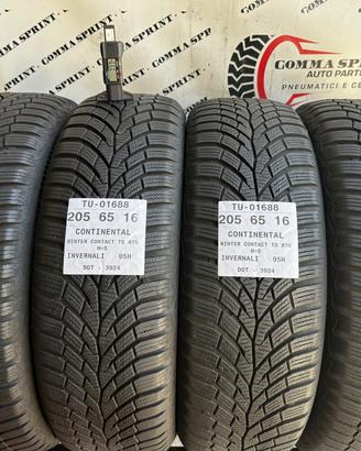 4 PNEUMATICI 205/65 R16 CONTINENTAL INVERNALI