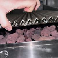 Piasta con pietra lavica a gas