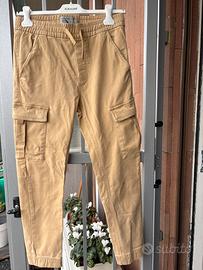 Pantalone in cotone color beige