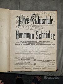 Antico testo scuola di violino Hermann Schroeder