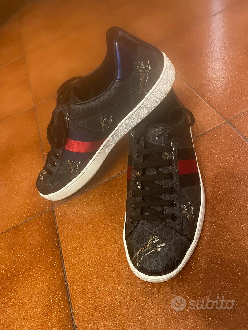 Scarpe sneakers Gucci Ape Trainer tela tigre Abbigliamento e