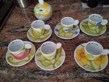 Servizio caffè THUN "Jardin" originale – 6 tazzine