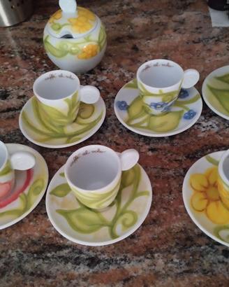 Servizio caffè THUN "Jardin" originale – 6 tazzine
