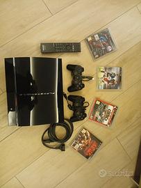 PS3 Fat + 2 controller + telecomando + 4 giochi