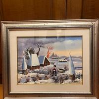 Quadro Gregor Koboski, paesaggio invernale