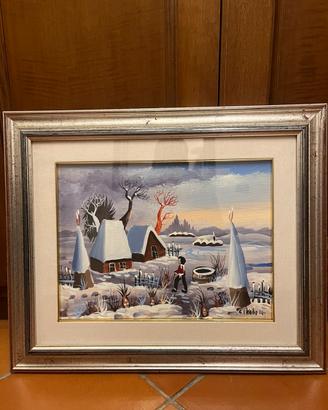 Quadro Gregor Koboski, paesaggio invernale