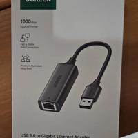 Adattatore ethernet usb3.0 Ungreen (1Gbps) + otg