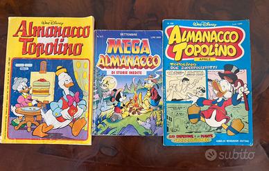 3 fumetti Almanacchi di topolino  n.328/417/293