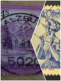 Coppia Francobolli Vintage Austria - Serie Paesagg
