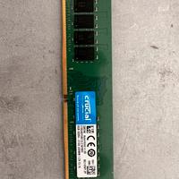 Banco Ram 8 GB DDR4 Crucial