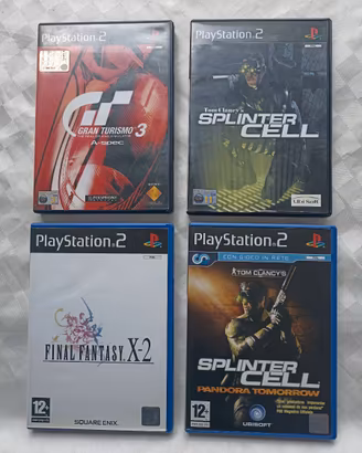 PS2 Final Fantasy Gran Turismo Splinter Cell