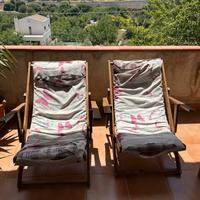 2 sedie da esterno in legno