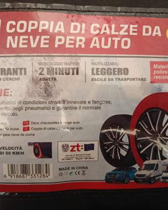 CALZE DA NEVE PER AUTO – NUOVE MAI USATE
