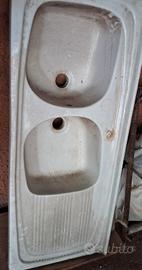 LAVELLO CUCINA PORCELLANA 120 VINTAGE ANNI '70