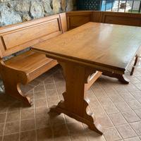 Set panca + tavolo allungabile in legno