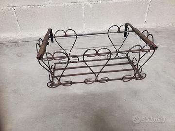 N.3 fioriere da terrazzo in metallo