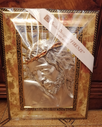 Quadro Cristo in rilievo argento 925/1000