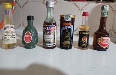 6 Bottigliette mignon da collezione