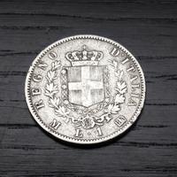 ARGENTO _ 1 lira 1863M 1867M stemma ITALIA REGNO