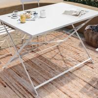 tavolo pieghevole metallo bianco esterno