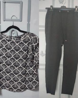 Blusa Calliope + Pantalone Dritto con Spacchetti 