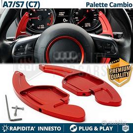 PALETTE Cambio Volante per AUDI A7 C7 Leve Rosse