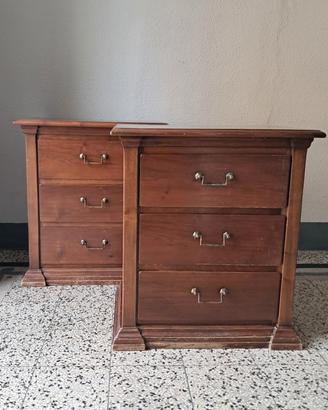 coppia di comodini in arte povera, vintage