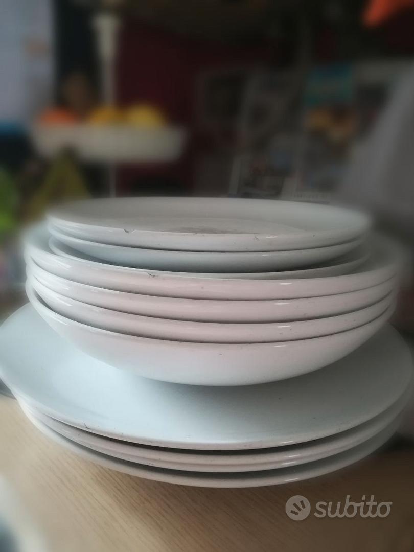 Servizio Piatti 38 Pezzi In Porcellana - Design Marmorizzato Bianco E Nero - Per 12 Persone - Foto 5