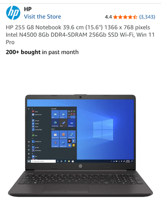 HP 255 G8 Notebook 39.6 cm (15.6") 1366 x 768 pixe