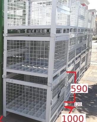 Contenitori metallici industriali in rete usati