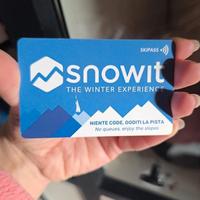 Tessera snowit per sciare riutilizzabile