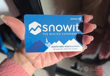 Tessera snowit per sciare riutilizzabile