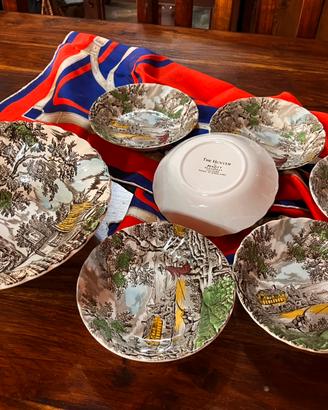 Set vintage 7 pezzi The Hunter by Myott