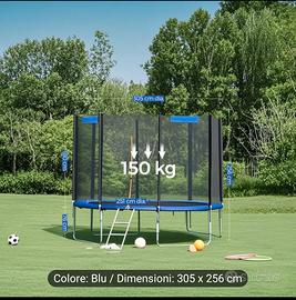  Trampolino da Giardino, con Rete di sicurezza 305