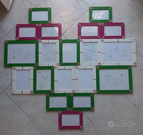 Set di 19 cornici componibili a forma di cuore