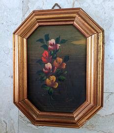 Quadro miniatura dipinta a mano ad olio su rame 