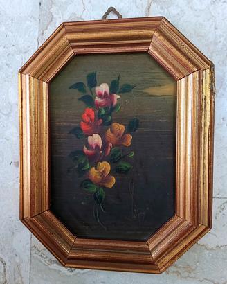 Quadro miniatura dipinta a mano ad olio su rame 